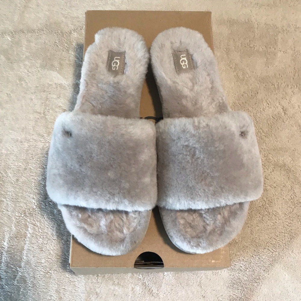 NWB UGG Cozette Oyster (Gray) Slippers